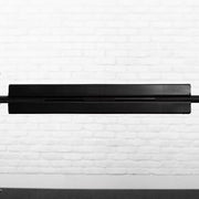 AbMat ザーチャーパッド ブラック 上下から挟み込む構造を真横から捉えバーベルシャフトとの接触部分が分かる断面構図