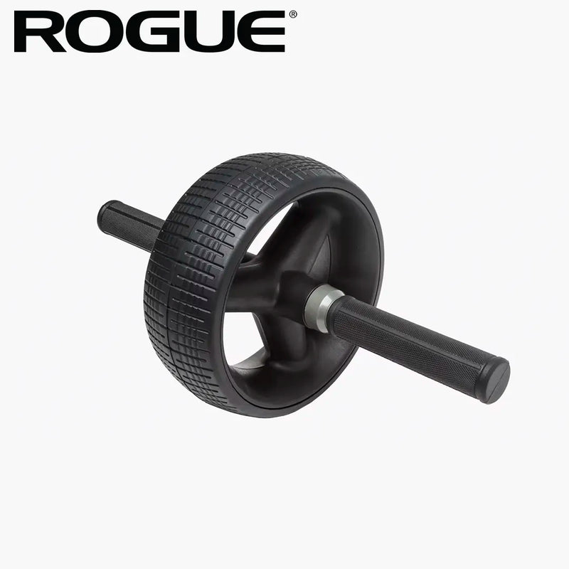 ROGUE アブホイール ブラック 斜め前方から全体を捉えた構図でタイヤ形状とグリップの質感が分かるトレーニング器具の外観