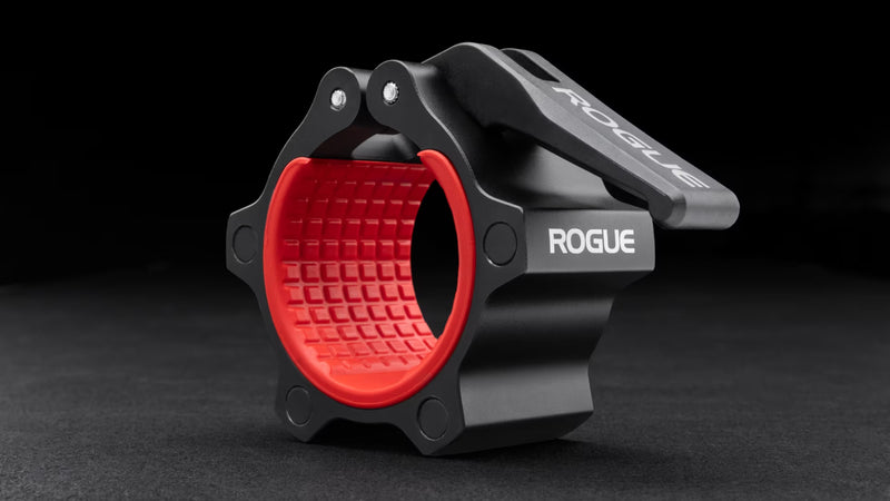 ROGUE USAアルミニウムカラー 2.0 マグネティック ブラック　内側のラバーグリップ構造を接写した角度で、滑り止めパターンと保護ライニングの形状が分かる構造