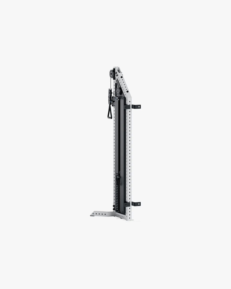 ELEIKO シングルアジャスタブルプーリー 壁面設置型 90kg ホワイトの背面斜視