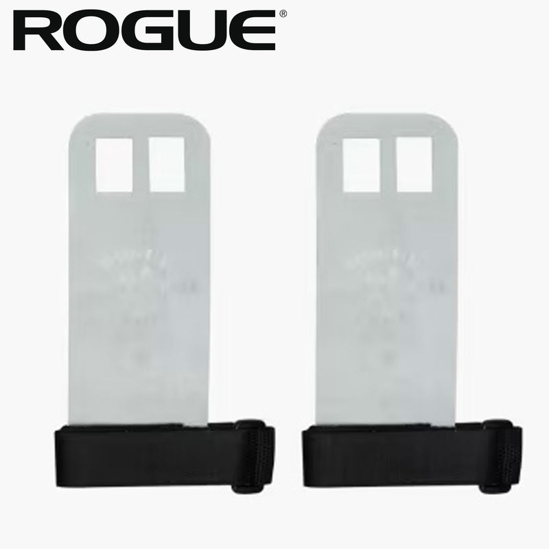 ROGUE V2 ジムナスティックグリップ グレーの製品全体を正面から並べて配置した構成。手首ストラップと指穴形状が分かるトレーニングアクセサリーの外観ディテール