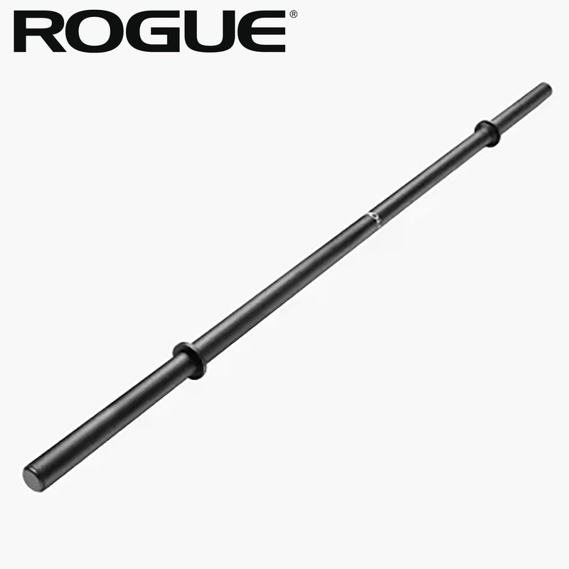 （予約販売商品）ROGUE アクセルバー パウダーコーテッド ブラック 正面からバー全体を捉えた構図で均一な太径シャフトとスリーブ位置が分かる視点