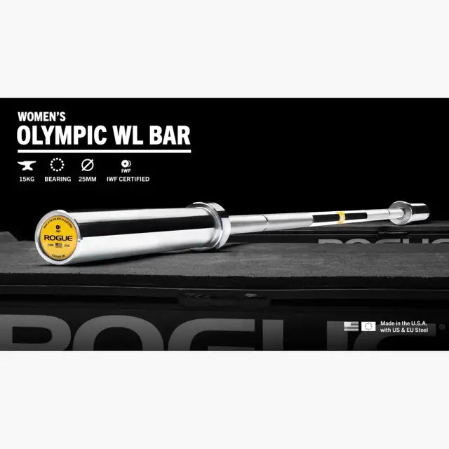 ROGUE 25MM IWFオリンピックウェイトリフティングバー ブライトジンク IWF公認品