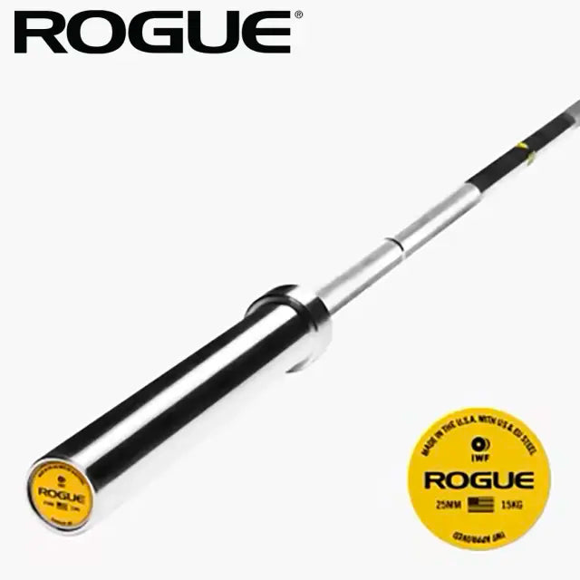 ROGUE 25MM IWFオリンピックウェイトリフティングバー ブライトジンク IWF公認品