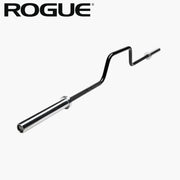 ROGUE シールロウバー ブラックを斜め前方から捉えた全体ビュー、カーブ形状シャフトとスリーブ部の構造が分かるスペシャリティーバー