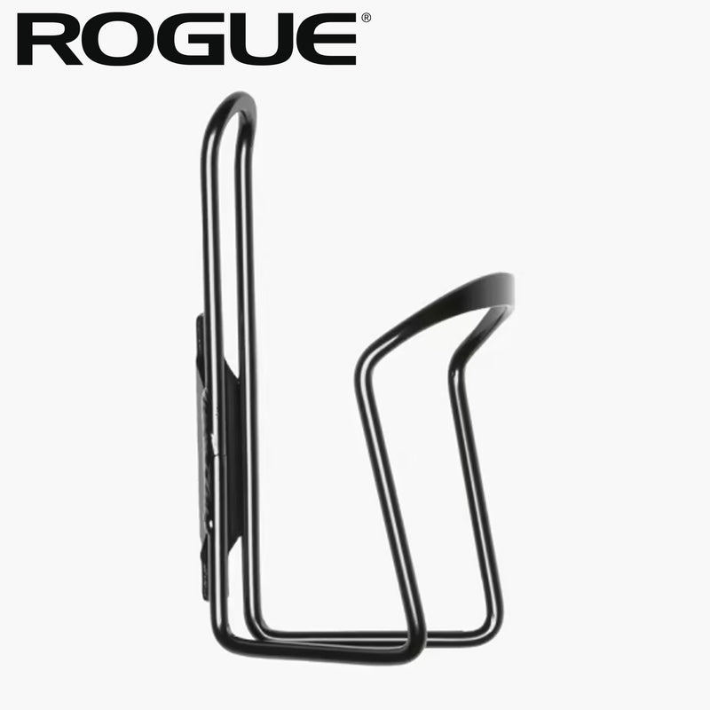 ROGUE エコーバイク ドリンクホルダー ブラックカラーを正面やや左側から捉えた単体ビュー。エコーバイクへ取り付け可能なスチール製ホルダーの形状と固定ブラケットが確認できる構成