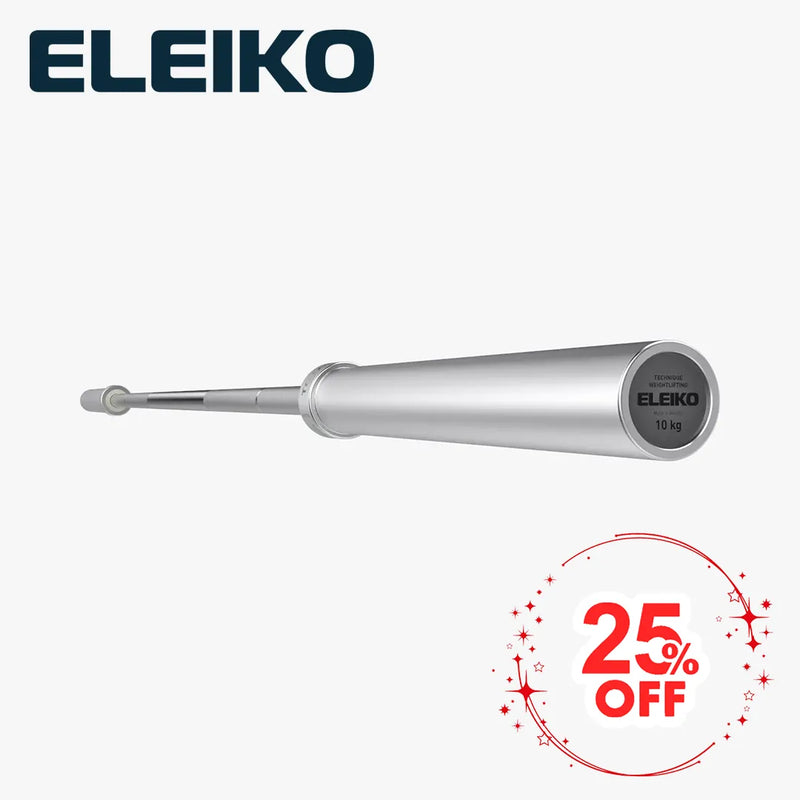 【クローズアウト】ELEIKO ウェイトリフティング テクニックバー 10kg