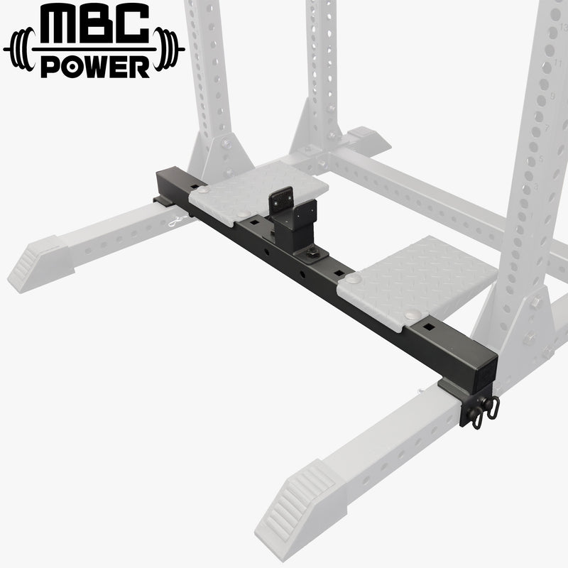MBC オリジナルラック ベンチプロップ 斜め上視点 足置き面の位置と左右配置の違いが分かる使用イメージ