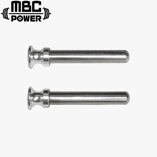 MBC オリジナルラック ステンレスピン マグネット固定（2本セット）シルバーカラー 真横から捉えた視点で2本並列配置し先端形状とヘッド部のディテールが分かる構成
